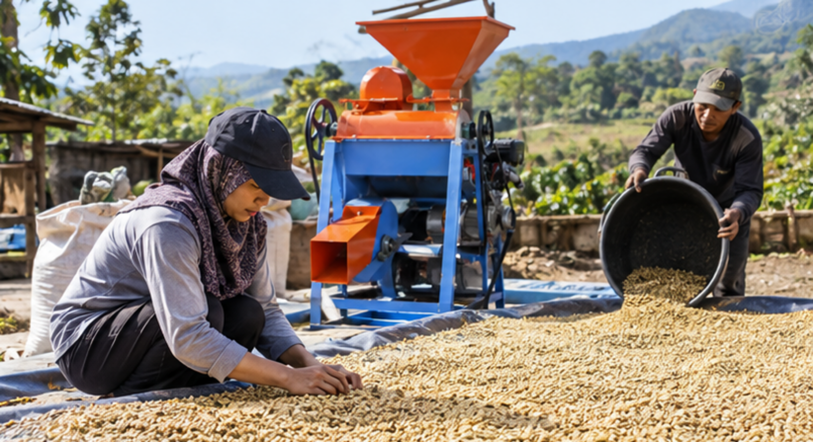 kegunaan mesin pengupas kopi kering