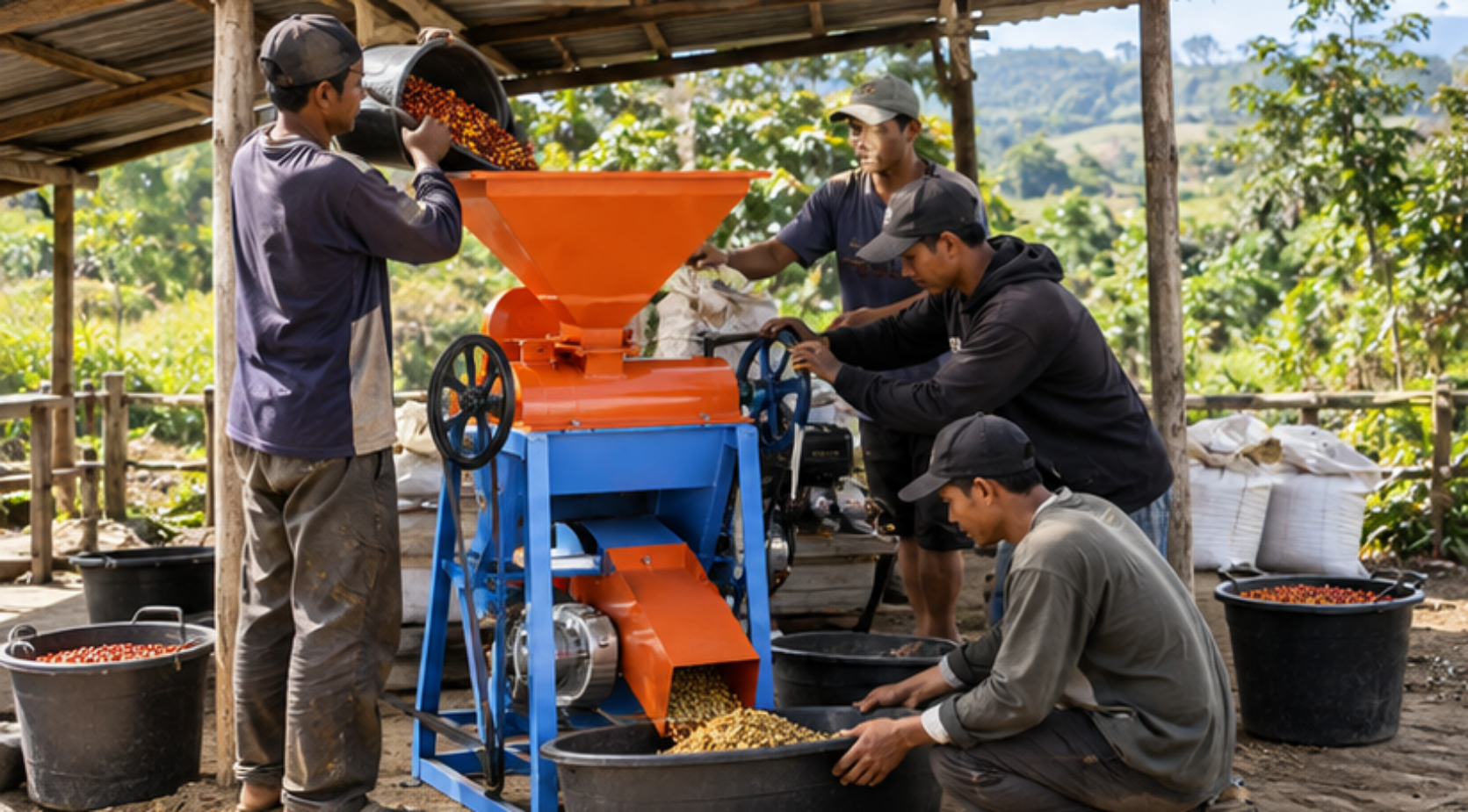 kegunaan mesin pengupas kopi kering