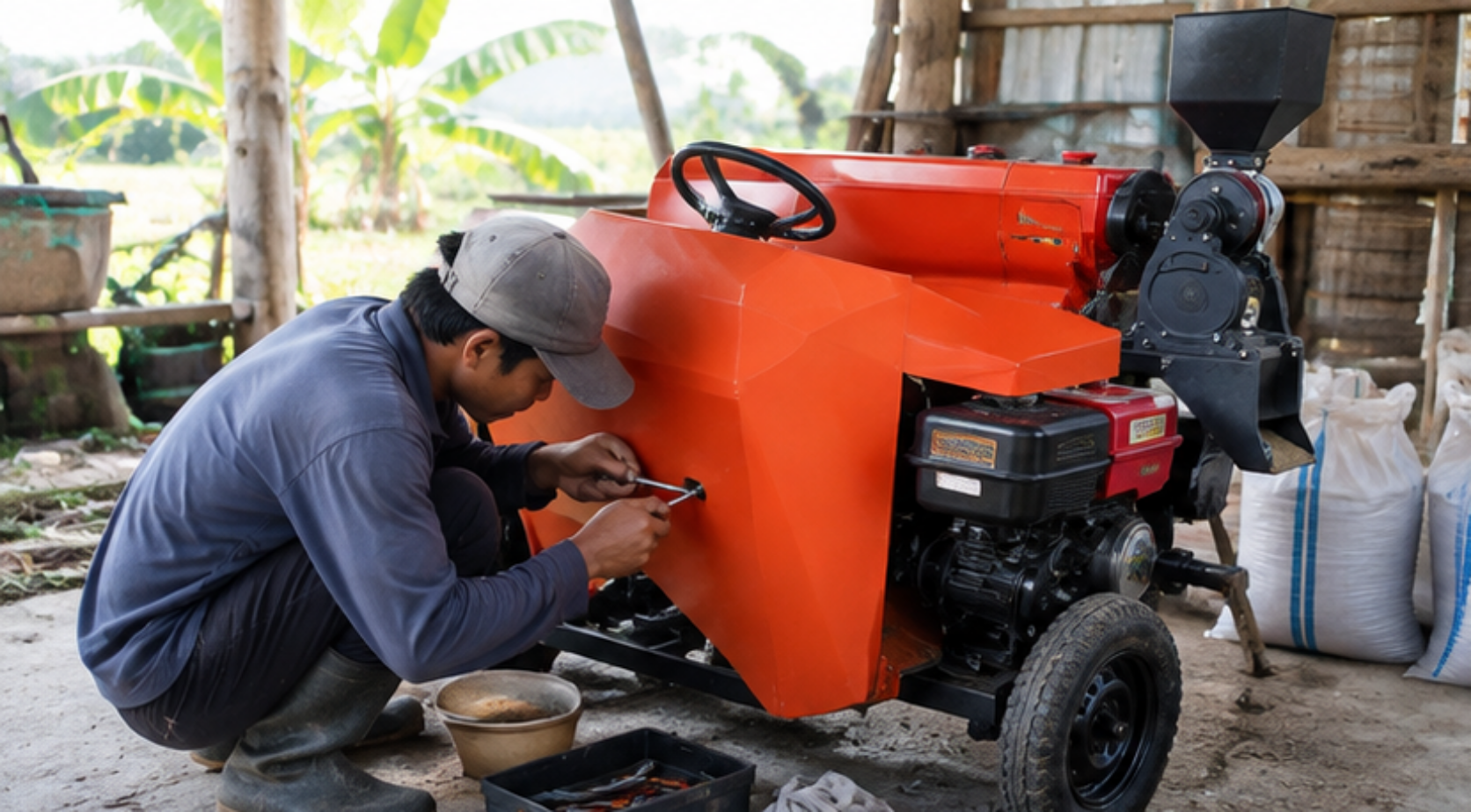 cara merawat mesin penggiling padi