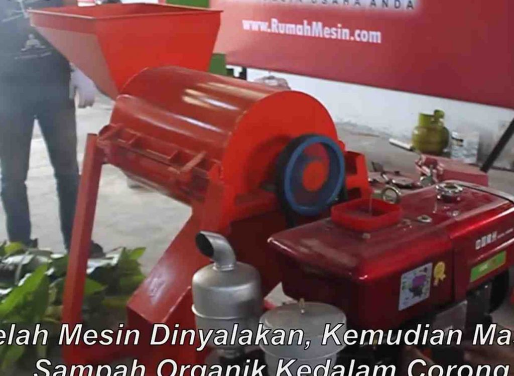 penggunaan mesin sampah organik mini