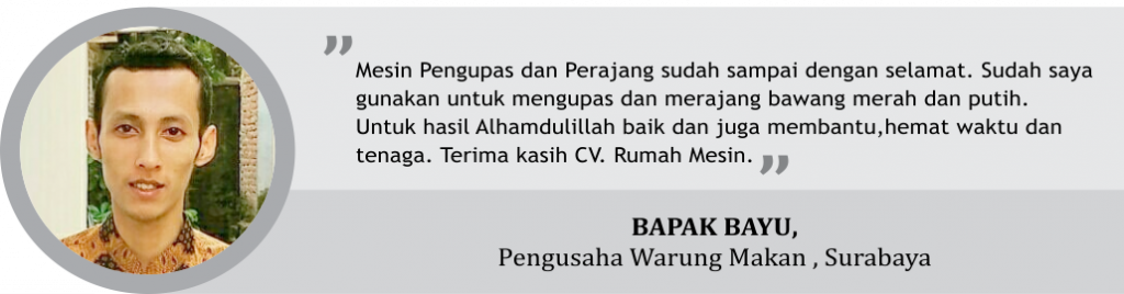 testi mesin pengupas bawang
