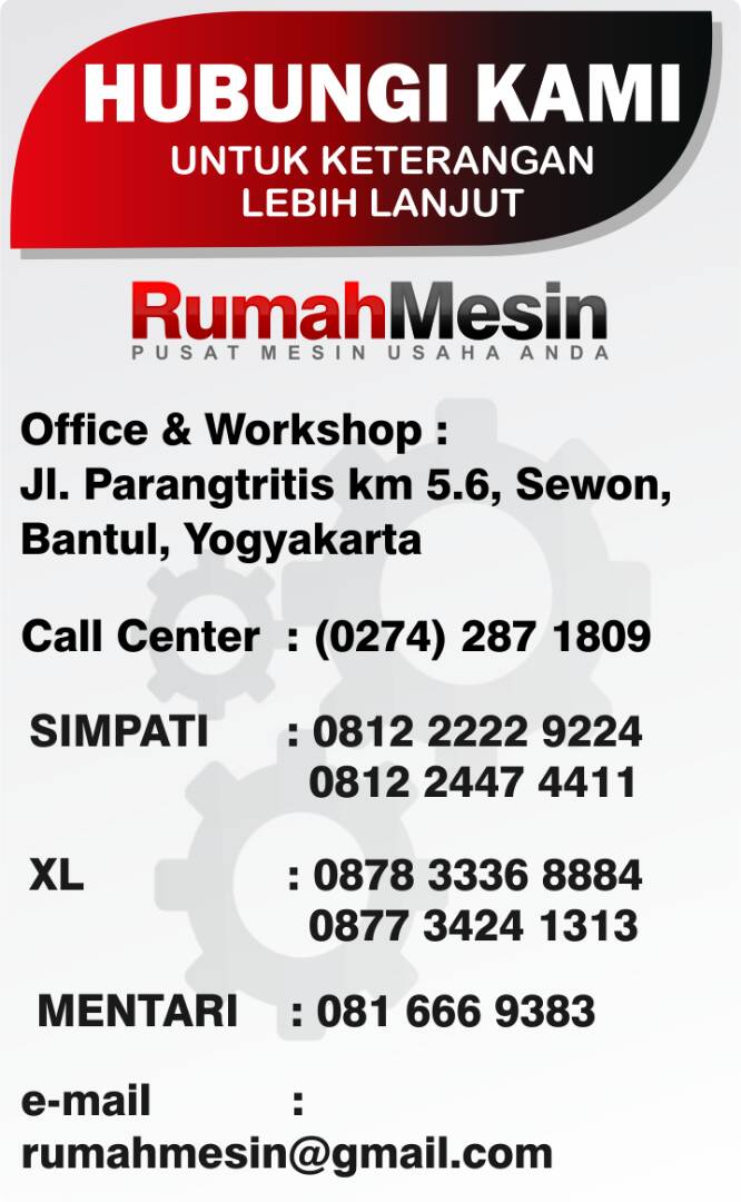 Info Pemesanan Rumah Mesin 