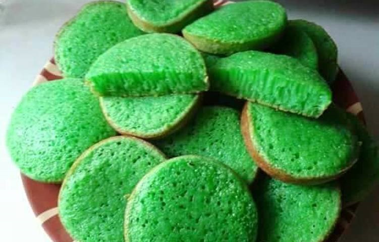 resep bika ambon mini pandan