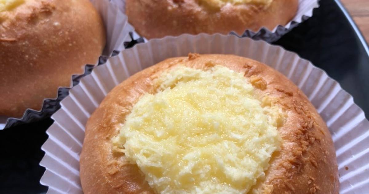 puding roti kelapa muda