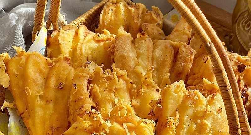 cara membuat pisang goreng kipas kepok