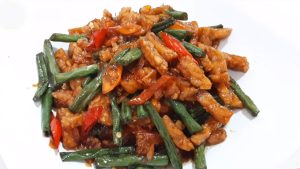 sambal tempe kacang panjang