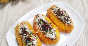 cara membuat hot dog banana