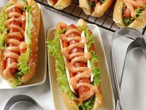 cara membuat hot dog spicy cheese