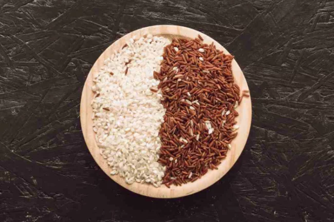 beras merah dan putih