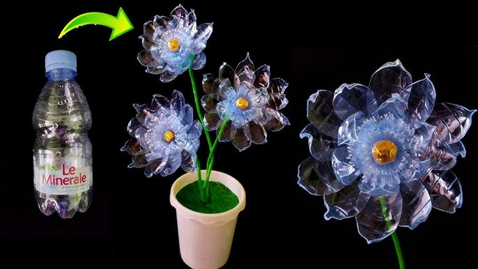 bunga dari botol plastik