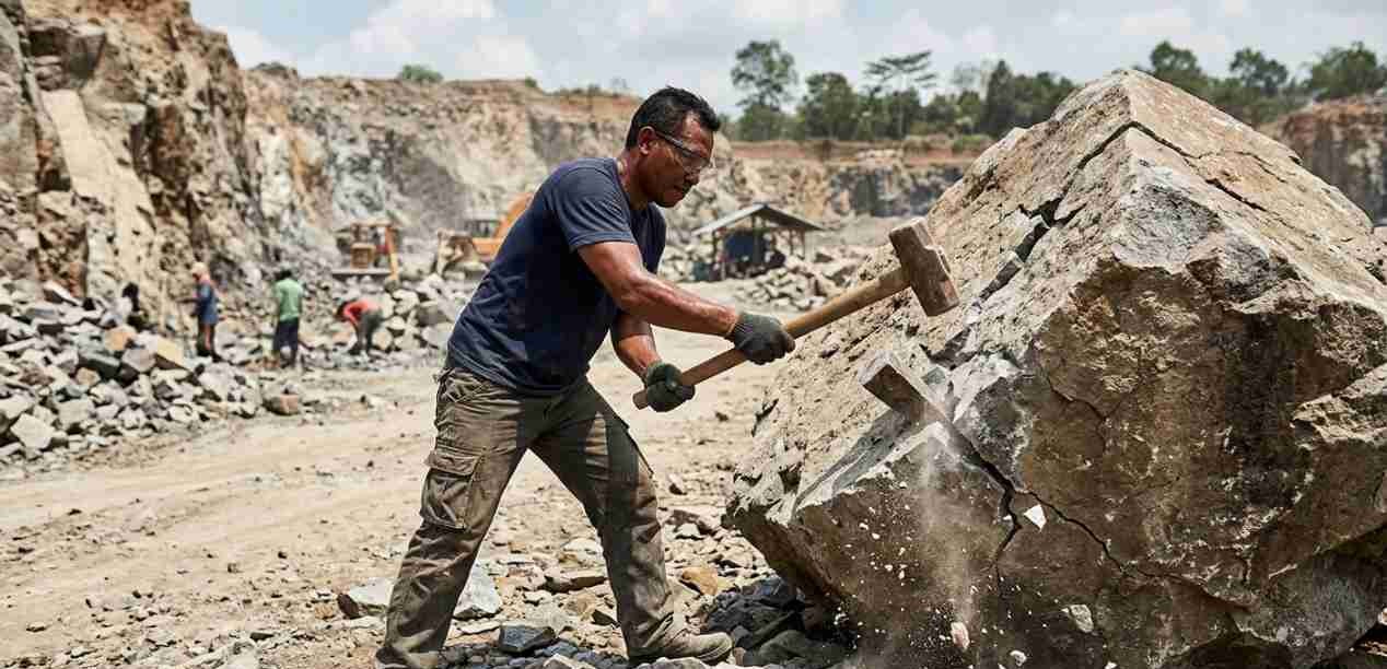 cara emmecahkan batu besar