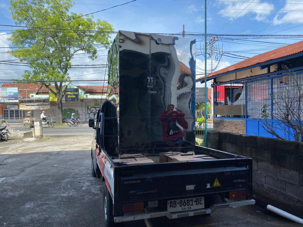 pengiriman rak pengering tray MBG ke Mlati, Sleman