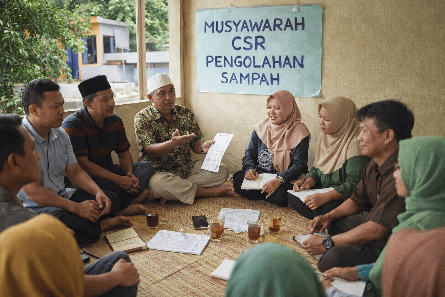 Ilustrasi Diskusi Warga Terkait Pengajuan CSR