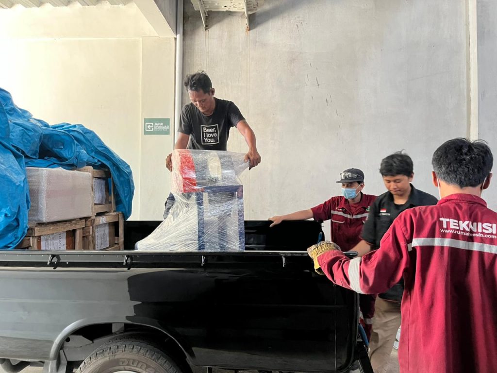 engiriman Mesin Perajang Gula Semut ke Makassar