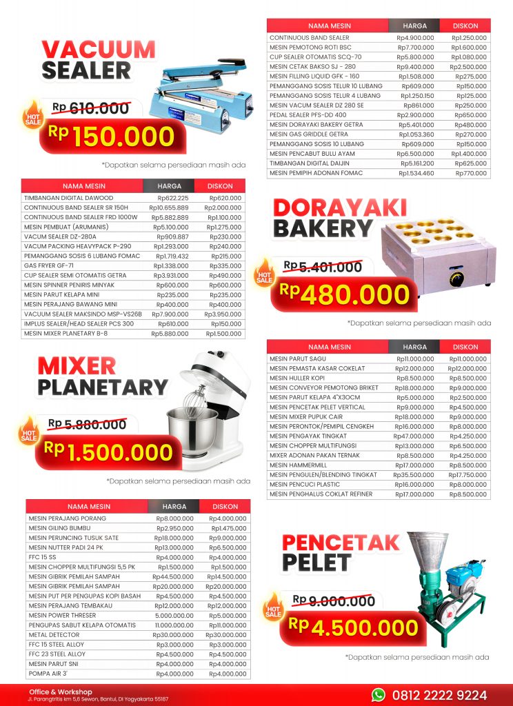 Brosur Promo Cuci Gudang Rumah Mesin