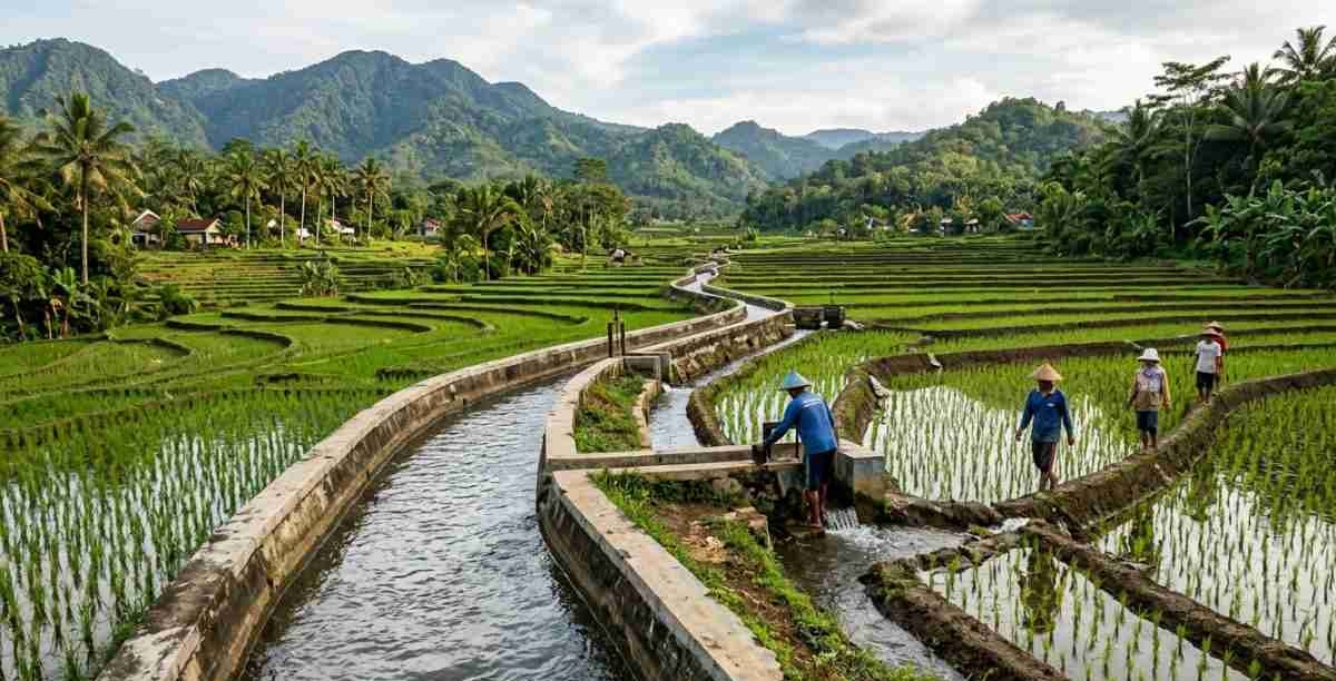 perairan sawah yang benar