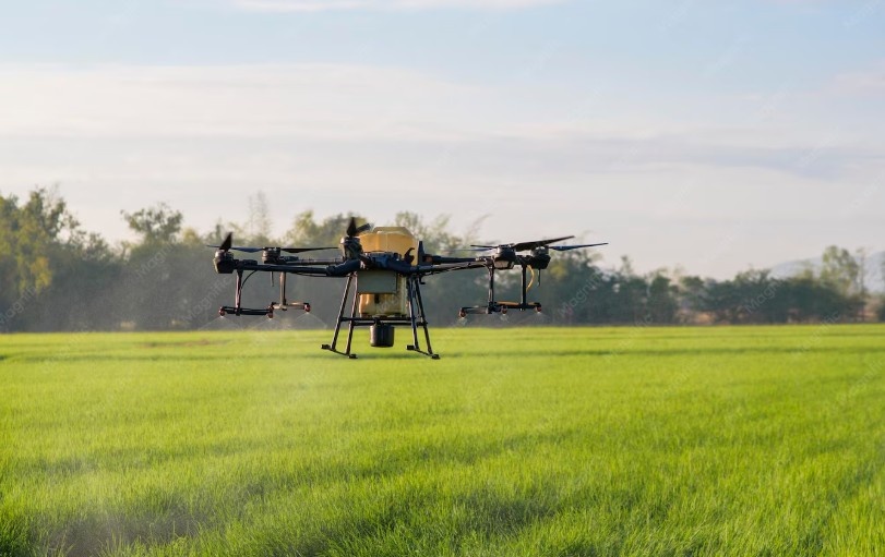 cara kerja drone sprayer