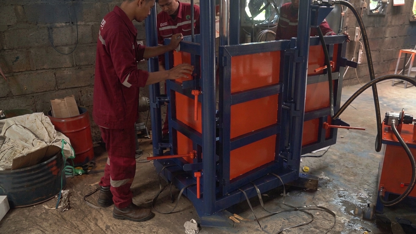 Mesin Press Sampah Hidrolis