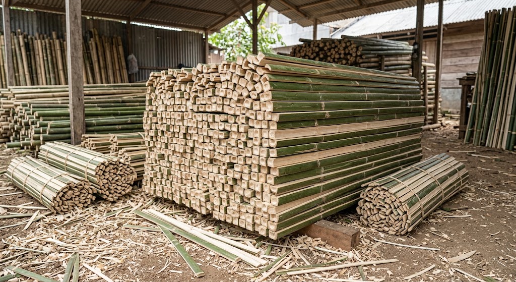 cara kerja alat pembelah bambu
