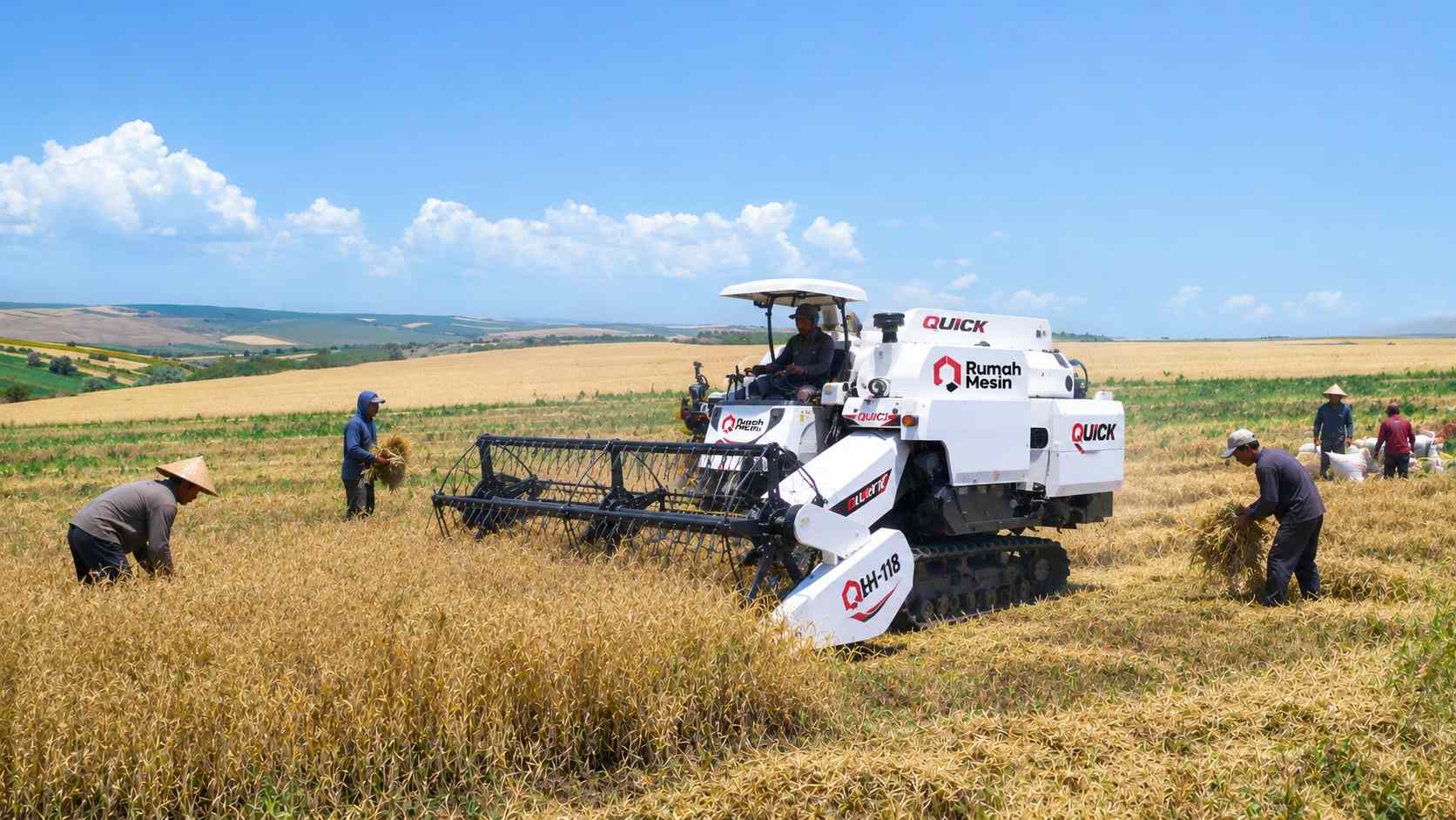 manfaat penggunaan combine harvester